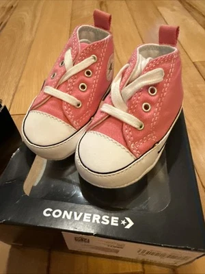 Zapatos CONVERSE ALL STAR Baby First Star Hi Top Talla 1 Multi Nuevos con Etiquetas Foto 1 de 4