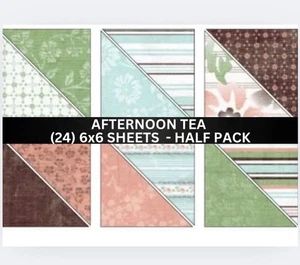 Papel Stampin Up AFTERNOON TEA Designer Series DSP - MEDIO PAQUETE (24) 6x6 Shts - Imagen 1 de 1