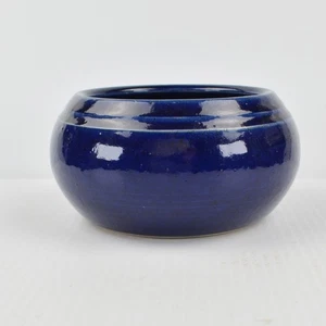 Handmade Studio Art Pottery Bowl, Hand Thrown, Artist Signed 5.5" Blue Dish - Picture 1 of 7