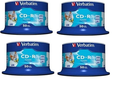 💿 200x Verbatim CD-R Printable Discs - 700MB / 52x Speed - Image 1 of 2