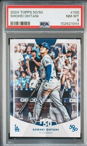 Shohei Ohtani 2024 Topps 50/50 PSA 8 #100 LA Dodgers NLCS MLB GEM MT - Picture 1 of 2