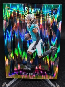 2024 NFL Select BRIAN THOMAS JR Green Yellow Shock Prizm RC Concourse JAGUARS - Picture 1 of 2