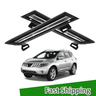 Panel reflector de faros laterales izquierdo+derecho negro 2 piezas para Nissan Murano 2009-2014 Foto 1 de 4