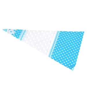 JY (BLue)50 Clear Cone Shaped Treat Popcorn Bags Treat Bags Cellophane Candy - Picture 1 of 11