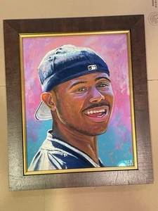 Griffey Jr 2021 Mixed Media Original Lithograph 20” X 24” Professionally Framed. - Picture 1 of 6
