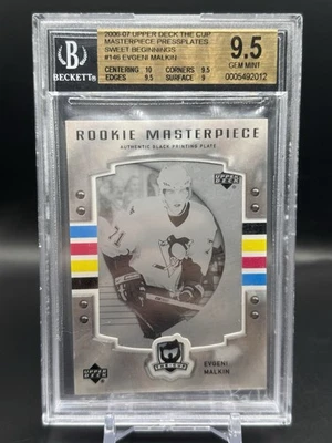 2006 The Cup Evgeni Malkin Rookie Masterpiece Printing Plate Black 1/1 BGS 9.5 - Image 1 of 2