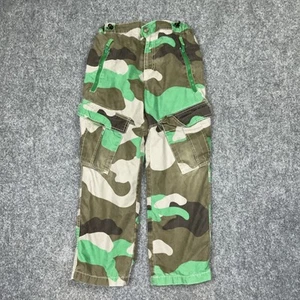 Mini Boden Pants Boys Size 10 Green Camo Cargo Lined - Picture 1 of 9