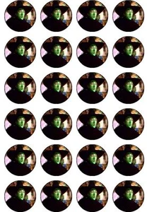 24 X MAGO DI OZ SPAVENTOSO STREGA CARTA DI RISO COMPLEANNO CAKE TOPPERS - Foto 1 di 1