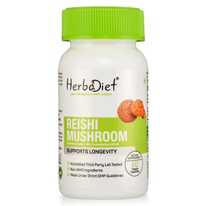 Reishi Mushroom Lingzhi Ganoderma Lucidum Extract 800mg 300 Capsules Longevity - Picture 1 of 4