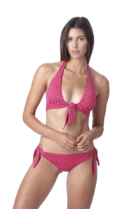 Sexy Retro Women's Vintage Polka - Dot Bikini Set Tie Knot Two Piece Swimsuit - Picture 1 of 7