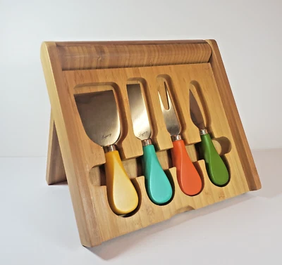 竹制切割板折叠奶酪板/工具套装野餐时间 Legacy 出品 — 第 1/4 张图片