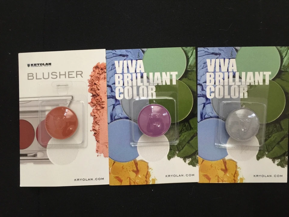 JUEGO DE SOMBRAS DE OJOS PROFESIONALES KRYOLAN - Púrpura, Plata, Terracota Foto 1 de 3