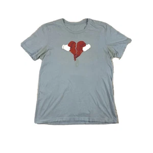 808s and Heartbreaks Kanye West Blue T-shirt Men’s Size L Rare - Picture 1 of 6
