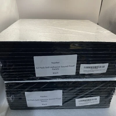 2 12-Pack Acoustic Panels 12"X12"X 0.4 "Sound Soundproof Wall Panels A26 Foto 1 de 4