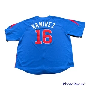 Vintage Chicago Cubs Majestic Aramis Ramirez Blue Sewn Baseball Jersey Mens 2XL - Picture 1 of 7