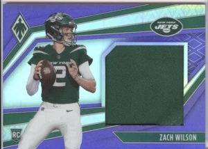 ZACH WILSON 2021 PANINI PHOENIX JUMBO MEMORABILIA PURPLE RC 64/99 RJM-ZWI JETS!! - Picture 1 of 3
