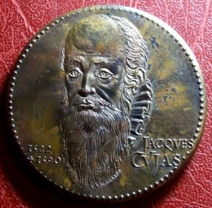 Medaglia francese Jacques Cujas notaio francese esperto legale di M. CARONTE - Foto 1 di 3
