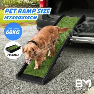 Folding Dog Ramp Pet Stairs Steps Portable Travel for Car SUV Step 157x40x14cm - Picture 1 of 10