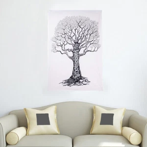 Life of Tree Wall Hanging Printed Cotton Poster Indian Mandala Wall Decor Poster - Picture 1 of 8