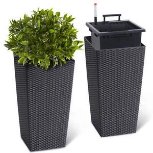 22.5" Tall Planter Set of 2 Outdoor&Indoor Planter Pots with Automatic Watering - Picture 1 of 18