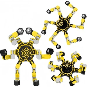 Spinner, transformierbarer Fingerspitzen-Kreisel, Stressabbau, (gelb eine Packung) - Bild 1 von 7