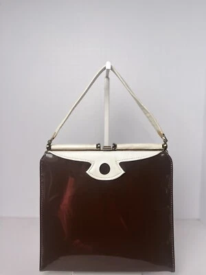 Bolso de mano vintage clásico de dos tonos de 1950’s 1960’s Foto 1 de 4