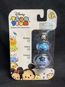 Disney Tsum Tsum Stackable Figures New in Original Package Mickey Stitch Eeyore - Picture 1 of 3
