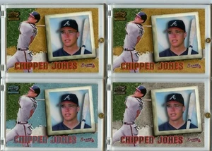 1998 Pacific Invincible #77 CHIPPER JONES (4) Card lot -Includes Blue and Silver - Picture 1 of 2