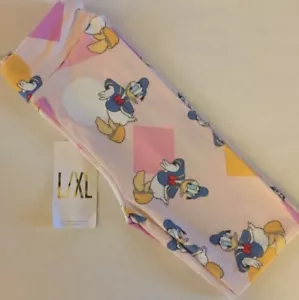 NWT LuLaRoe Disney Kids' L/XL DONALD DUCK Leggings in LIGHT PINK Unicorn - Picture 1 of 3