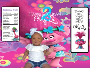 12 Trolle Party Gastgeschenk Leckerli oder Chip Tasche Babyparty Geburtstag 2 Größen - Bild 1 von 2