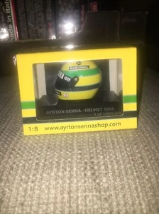 Minichamps 1.8 Ayrton Senna Helmet 1994 San Marino GP 543389402 RARE - Picture 1 of 5