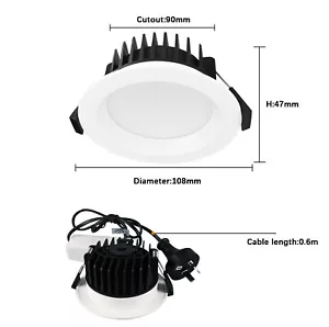 10X 13W LED Downlight 90mm Dimmable/Tri Colour Ceiling Light Day Light AU Plug - Picture 1 of 14
