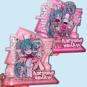 Hatsune Miku Anime Figure Acrylic Standing Sign Cartoon Cute Stand Model Desktop - Picture 1 of 12