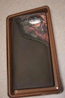 ZEP-PRO Ole Miss Rebels Roper Leather Fence Row Camo Wallet with TIN GIFT BOX - Image 1 of 4