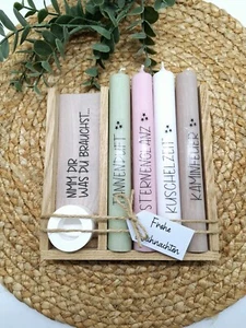 Geschenk - Set 'Nimm Dir was Du brauchst' Weihnachten Advent Kerzen Raysin Deko - Bild 1 von 5
