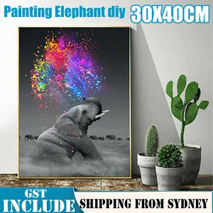 Elephant 5D Diamond Painting Full Drill DIY Art Home Decor Embroidery Kits Mural - Picture 1 of 10