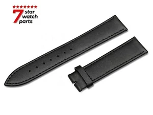 For RADO Watch BLACK Smooth Leather Flat Strap Band Buckle Clasp 12-30mm - Picture 1 of 6