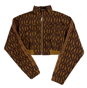 Adidas x Ivy Park Crop Monogram Jacket Wild Brown Size S - NEW - SOLD OUT Rare - Picture 1 of 5