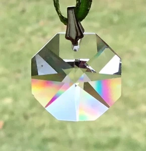 Prisma Sunburst Anhänger Charm 3/4" Durchmesser schön Geburtstag Abschluss Kind Geschenk - Bild 1 von 4