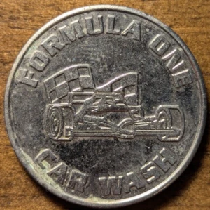 Oklahoma City, Oklahoma OK Fórmula Uno lavado de autos $1 ficha de valor en efectivo sin valor en efectivo - Imagen 1 de 4