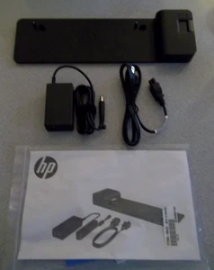 GENUINE HP 2013 UltraSlim Docking Station D9Y32UT w/Charger Original Box NEW - Picture 1 of 8