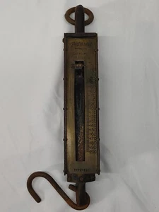Vintage Chatillon Brass and Iron Spring Hanging Scale 200lb Type-160 - Picture 1 of 2
