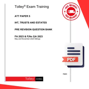 ATT Paper - IHT, Trusts and Estates - FA2023 for 2024 Exams by Tolley - Picture 1 of 2