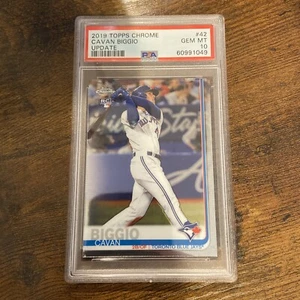 2019 Topps Chrome Update #42 Cavan Biggio ROOKIE RC PSA 10 GEM MINT Blue Jays - Photo 1 sur 2