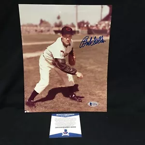 BOB FELLER CLEVELAND INDIANS HOF SIGNED AUTOGRAPH 8X10 PHOTO BAS BECKETT COA (b) - Picture 1 of 3