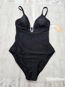 Kona Sol Women's Swimsuit One Piece Bathing Suit - Medium (8-10) Black - Picture 1 of 11