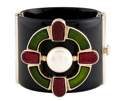 CHANEL 2007 Cuff Métiers d'Art Gripoix CC Monte Carlo Important Goossens gyuh - Image 1 of 4