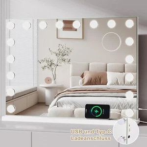 18LED Hollywood Schminkspiegel Kosmetikspiegel Touch Control mit Beleuchtung - Bild 1 von 9