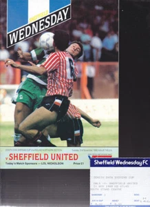 1989/90 Sheffield Wednesday V Sheffield United 21.11.1989 Zenith Data Cup Ticket - Bild 1 von 1