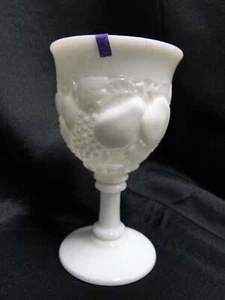 Westmoreland Della Robbia Milk Glass, White, Fruit: Water Goblet (s), 6", As Is - Picture 1 of 14